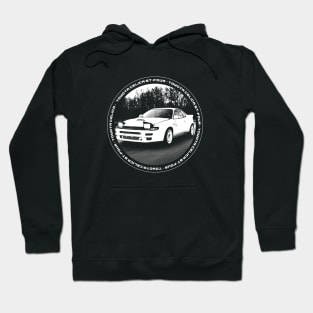 TOYOTA CELICA GT-FOUR ST185 Black 'N White 4 (Black Version) Hoodie